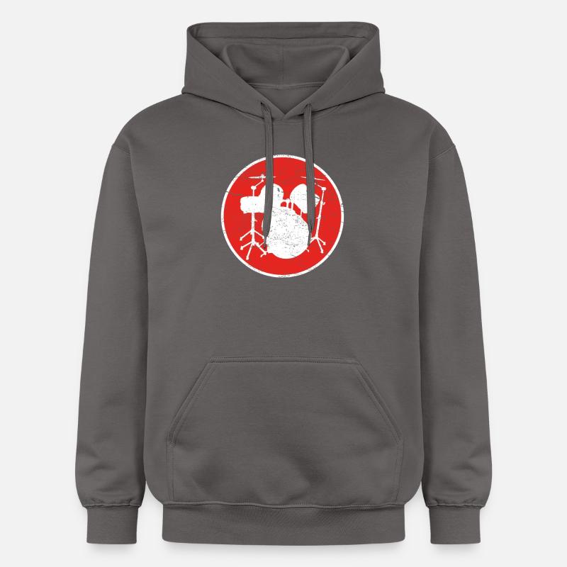 Cadeaux tambours DRUMMER PERCUSSION - Sweat à capuche Softstyle® Gildan Unisexe - gris foncé