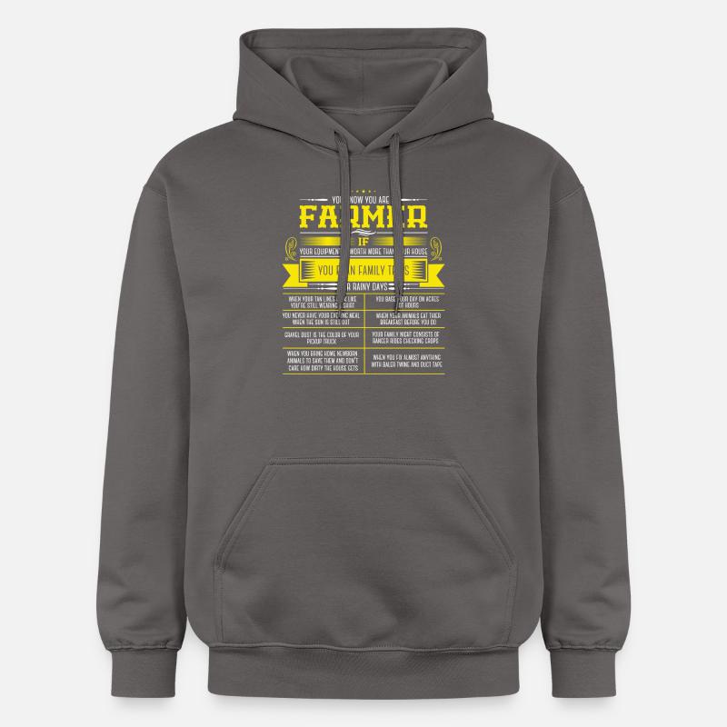 FARMER - Sweat à capuche Softstyle® Gildan Unisexe - gris foncé