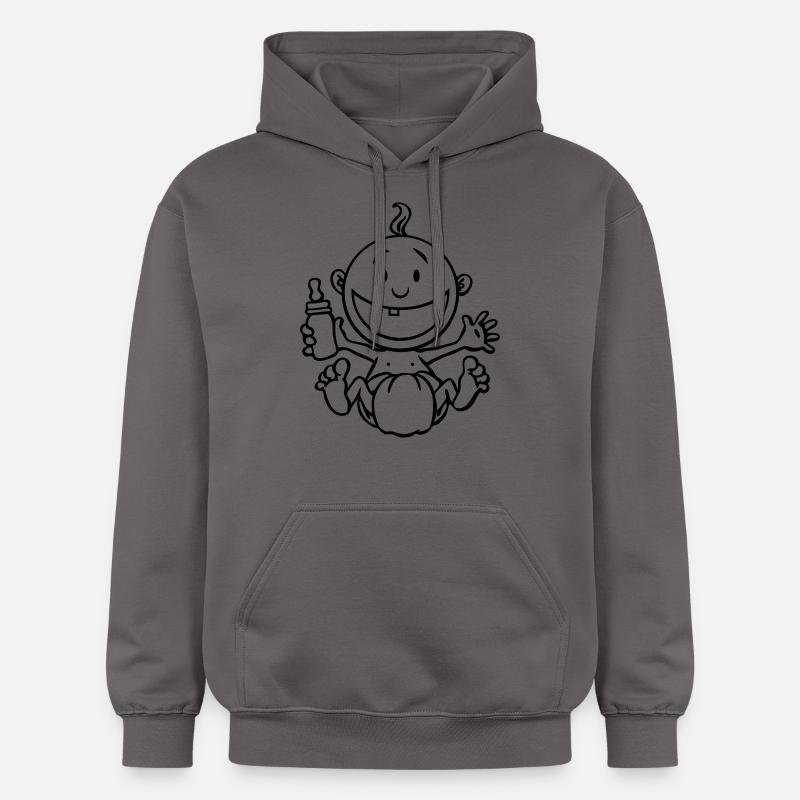 Le bébé rit. - Sweat à capuche Softstyle® Gildan Unisexe - gris foncé