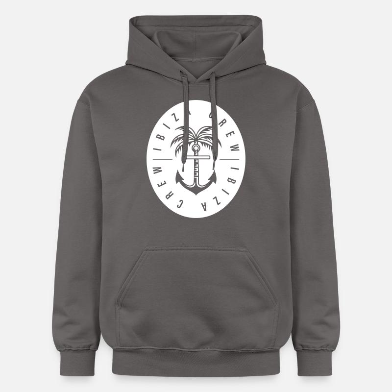 Palmier d’ancre d’équipage d’Ibiza - Sweat à capuche Softstyle® Gildan Unisexe - gris foncé