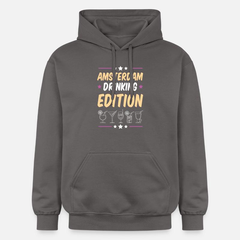 Soirée à boire à Amsterdam - Sweat à capuche Softstyle® Gildan Unisexe - gris foncé