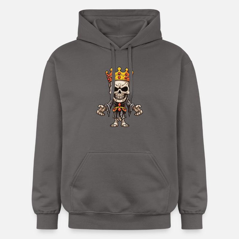 Couronne de roi squelette - Sweat à capuche Softstyle® Gildan Unisexe - gris foncé