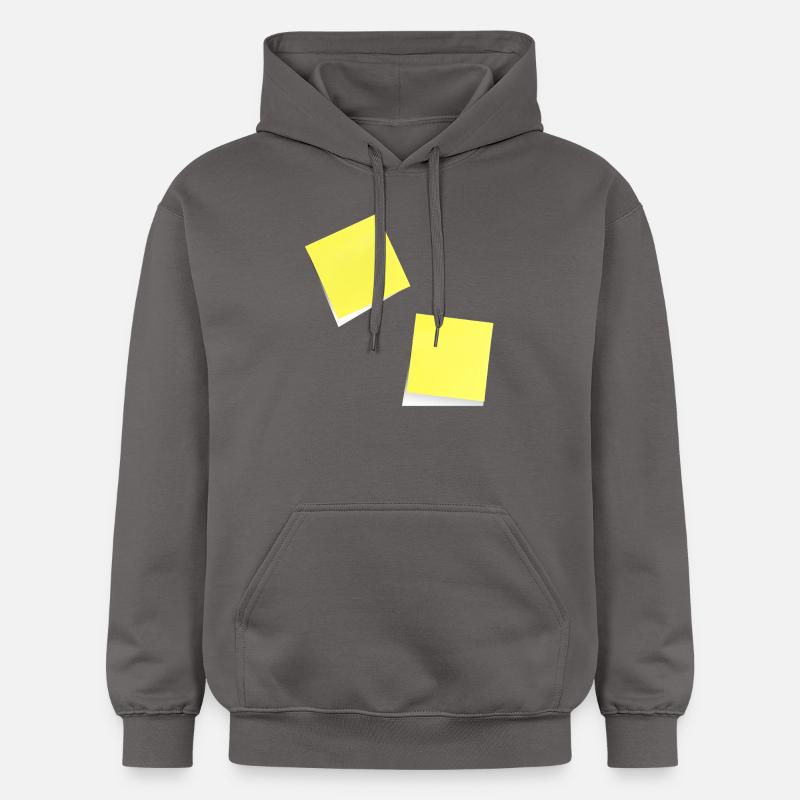 note jaune , adhésif , sticky note - Sweat à capuche Softstyle® Gildan Unisexe - gris foncé
