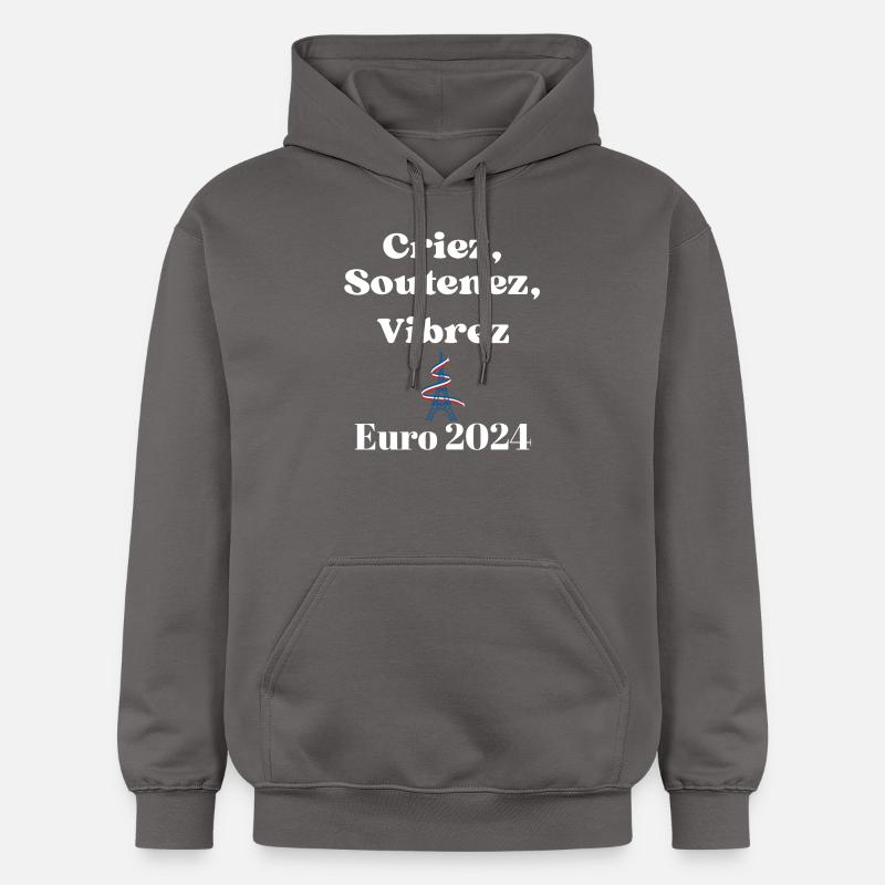 Criez soutenez vibrez - Sweat à capuche Softstyle® Gildan Unisexe - gris foncé