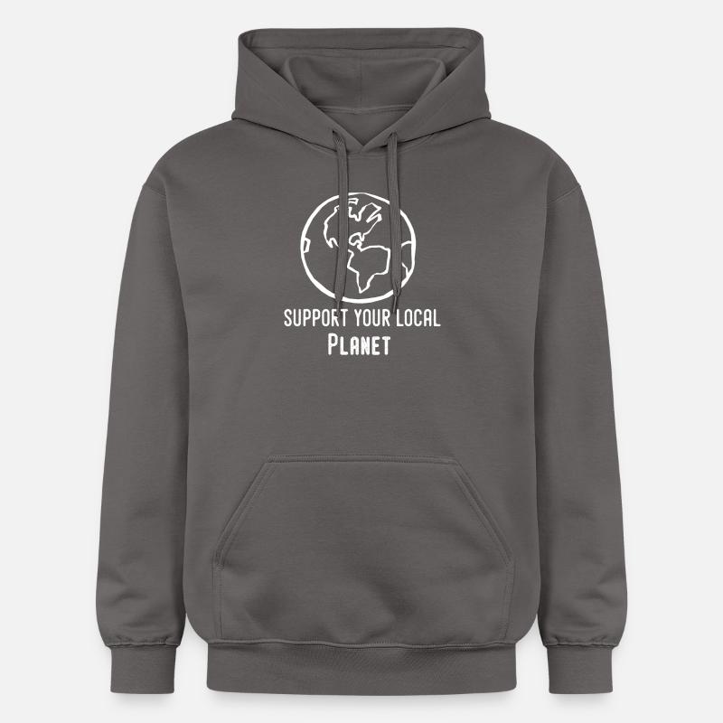 Soutenez votre planète locale - Sweat à capuche Softstyle® Gildan Unisexe - gris foncé