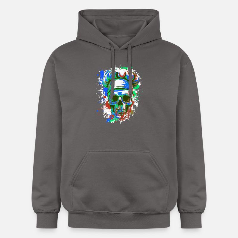 Chef Chef Crâne - Sweat à capuche Softstyle® Gildan Unisexe - gris foncé