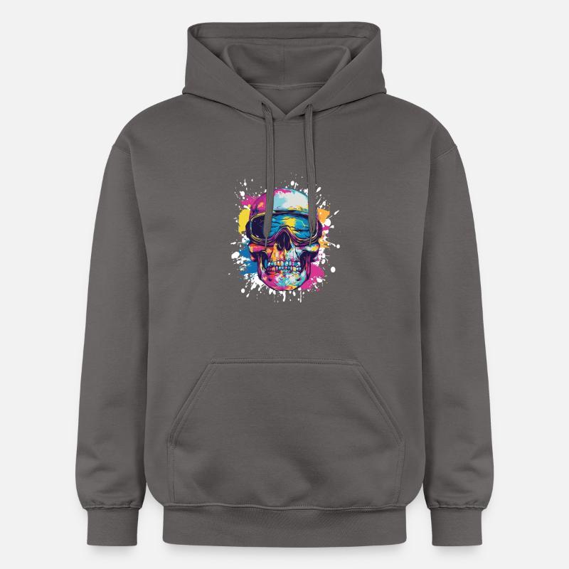 Ski Ski Masques Skull - Sweat à capuche Softstyle® Gildan Unisexe - gris foncé