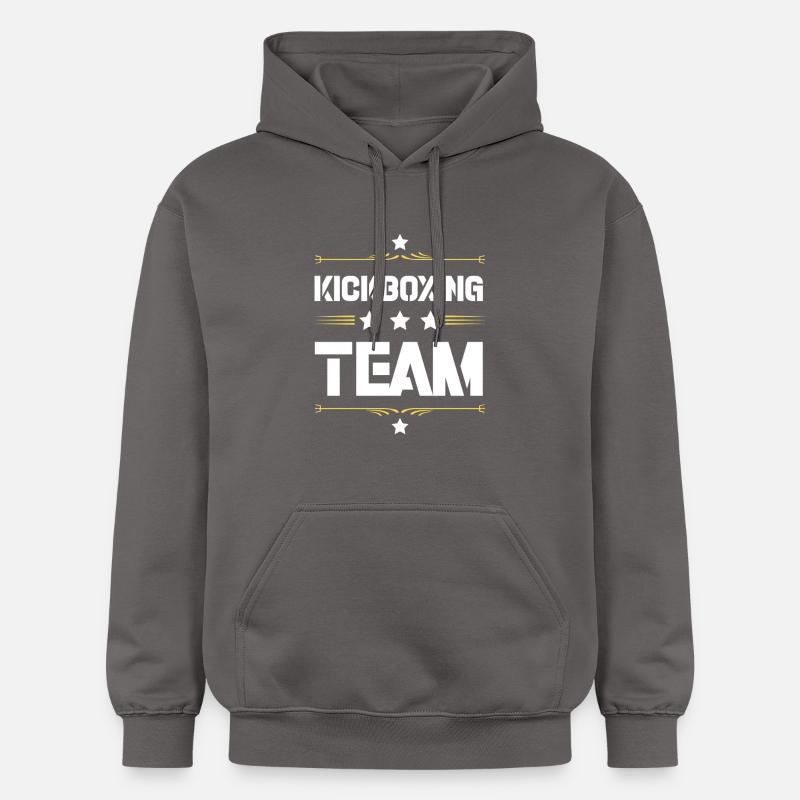 Équipe de kickboxing - Sweat à capuche Softstyle® Gildan Unisexe - gris foncé