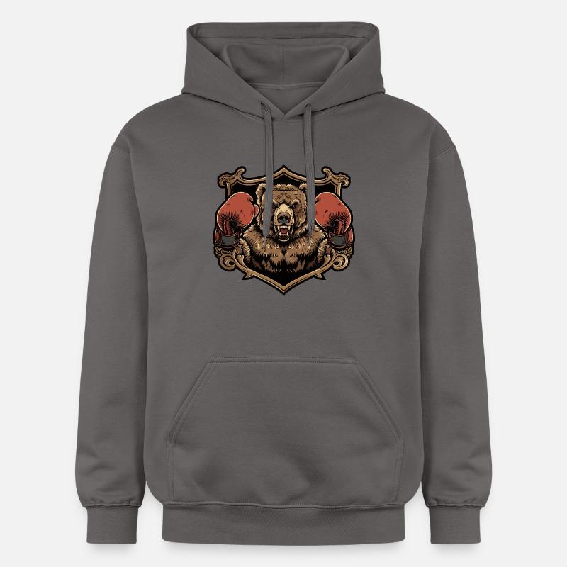 Grizzly Bear Boxer MMA - Sweat à capuche Softstyle® Gildan Unisexe - gris foncé