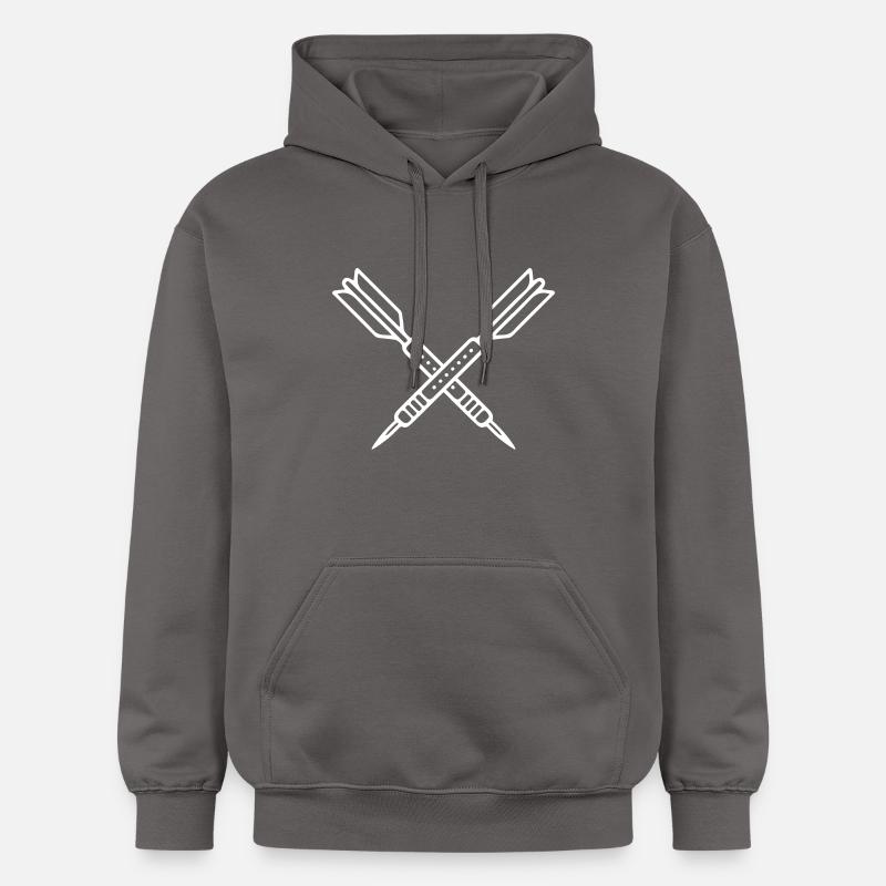 Dartpfeile Symbole des fléchettes - Sweat à capuche Softstyle® Gildan Unisexe - gris foncé