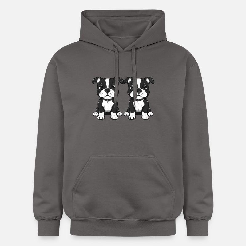 Pit Terrier Hund Comic - Gildan Unisex Softstyle® Midweight Hoodie - Dunkelgrau