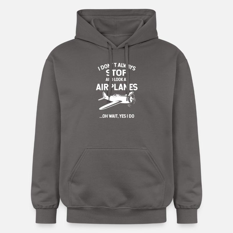 Avions - Sweat à capuche Softstyle® Gildan Unisexe - gris foncé