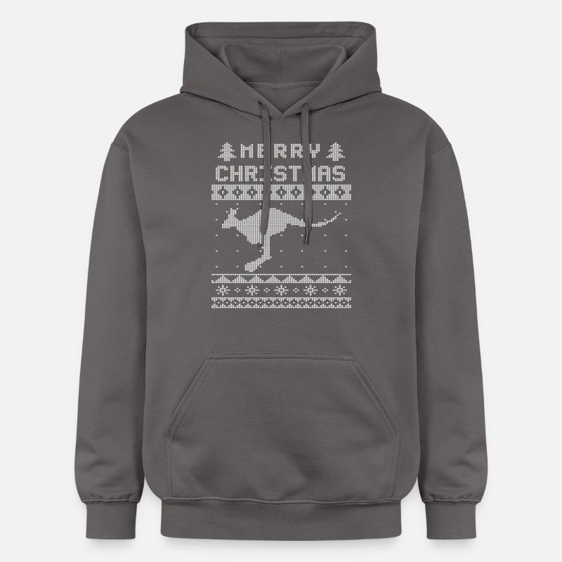 Noël Kangourou laid - Sweat à capuche Softstyle® Gildan Unisexe - gris foncé