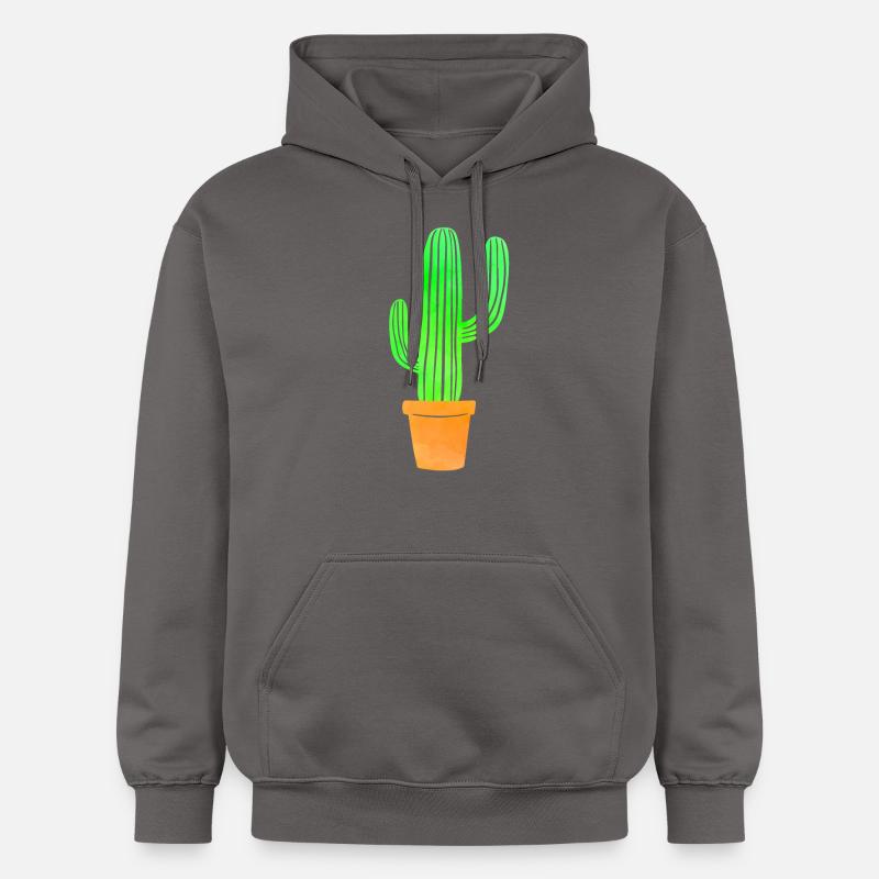 Aquarelle Art Cactus - Sweat à capuche Softstyle® Gildan Unisexe - gris foncé