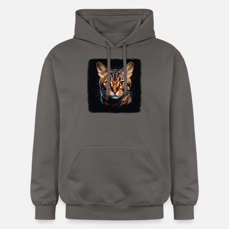 Chat du Bengale Bengalkatze - Sweat à capuche Softstyle® Gildan Unisexe - gris foncé