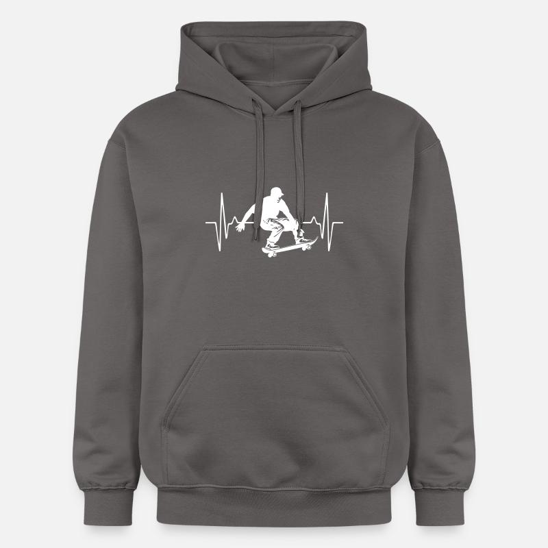 Skateboard Homme Pulse Skateboard - Sweat à capuche Softstyle® Gildan Unisexe - gris foncé