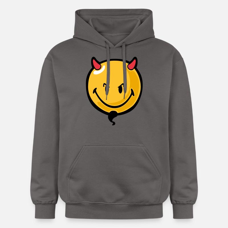 Smiley devil - Sweat à capuche Softstyle® Gildan Unisexe - gris foncé