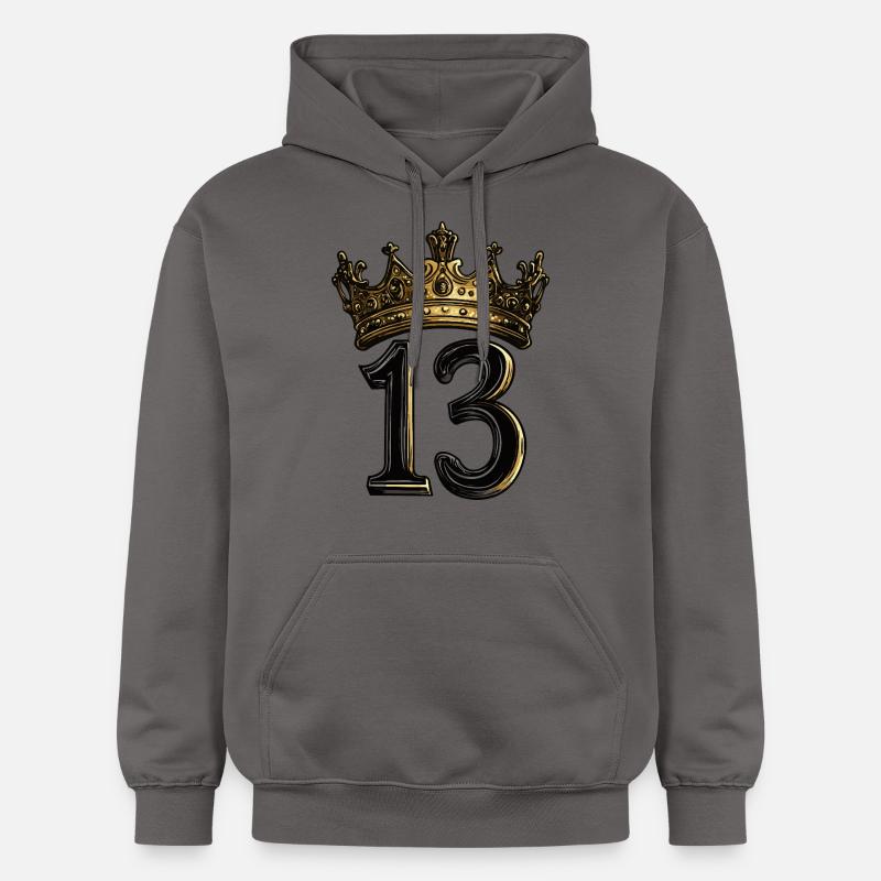 Couronne à 13 chiffres - Sweat à capuche Softstyle® Gildan Unisexe - gris foncé