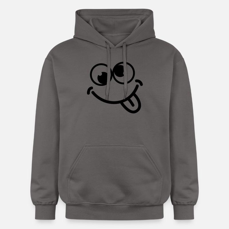 smiley_dumb_c1 - Sweat à capuche Softstyle® Gildan Unisexe - gris foncé