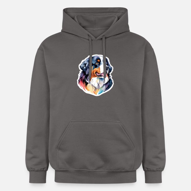 Bouvier bernois Aquarelles - Sweat à capuche Softstyle® Gildan Unisexe - gris foncé