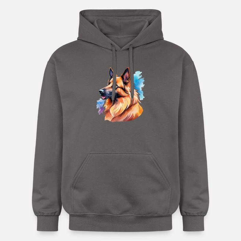 Berger Belge Aquarelle - Sweat à capuche Softstyle® Gildan Unisexe - gris foncé