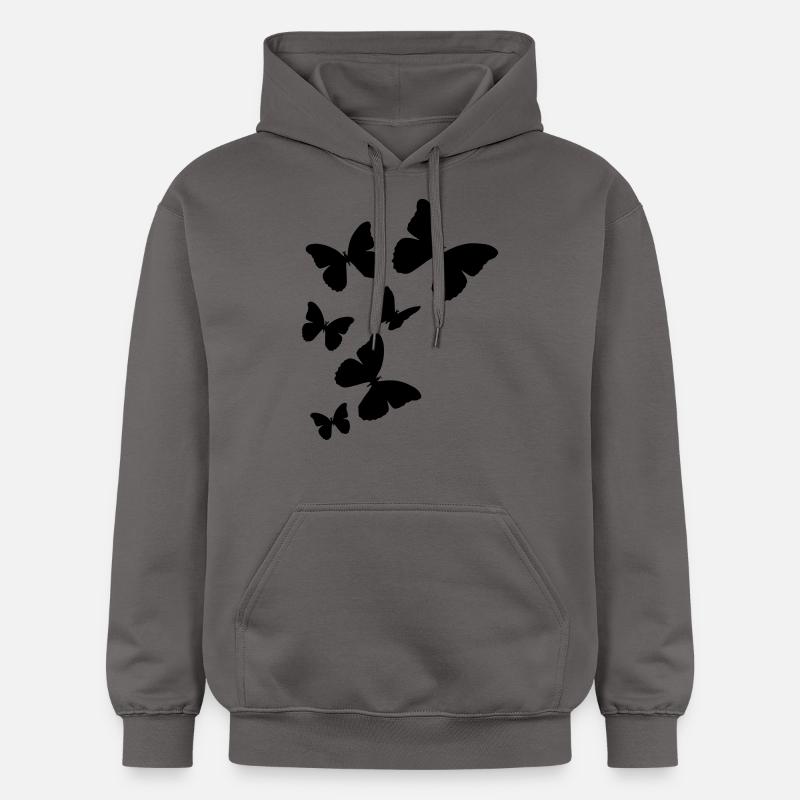 Papillons - Sweat à capuche Softstyle® Gildan Unisexe - gris foncé