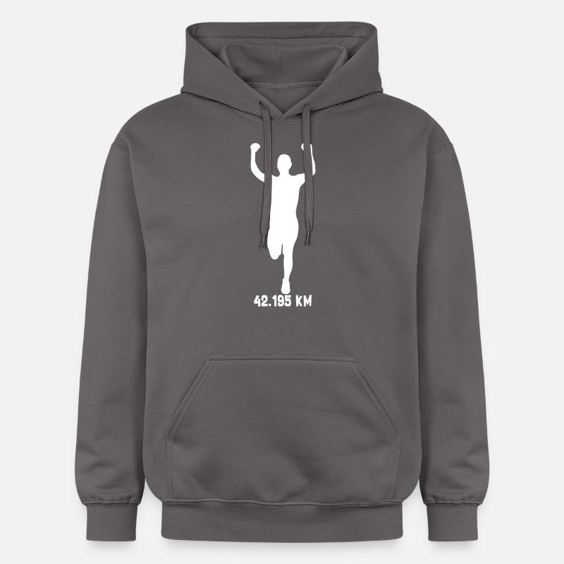 Marathon Runner 42,195 km - Sweat à capuche Softstyle® Gildan Unisexe - gris foncé