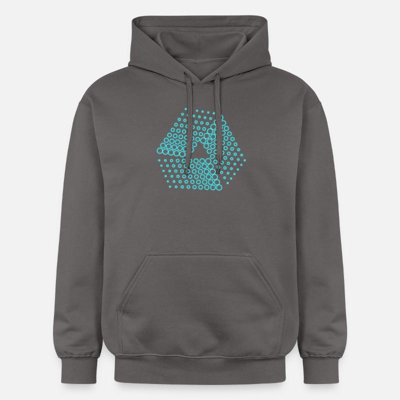 des points abstraits - Sweat à capuche Softstyle® Gildan Unisexe - gris foncé