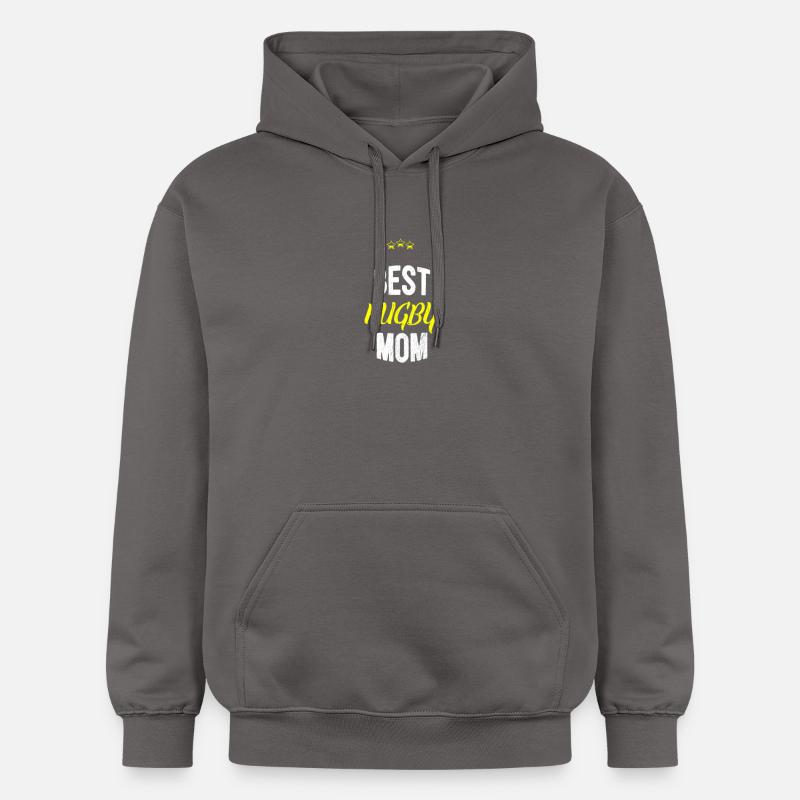 Distressed - MEILLEUR RUGBY MOM - Sweat à capuche Softstyle® Gildan Unisexe - gris foncé