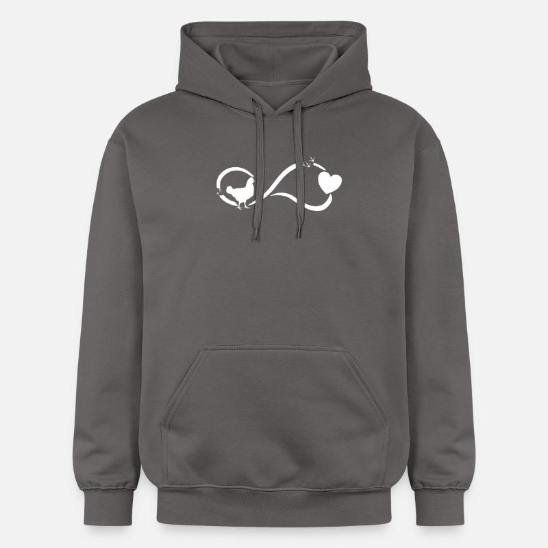 Chicken Love - Sweat à capuche Softstyle® Gildan Unisexe - gris foncé
