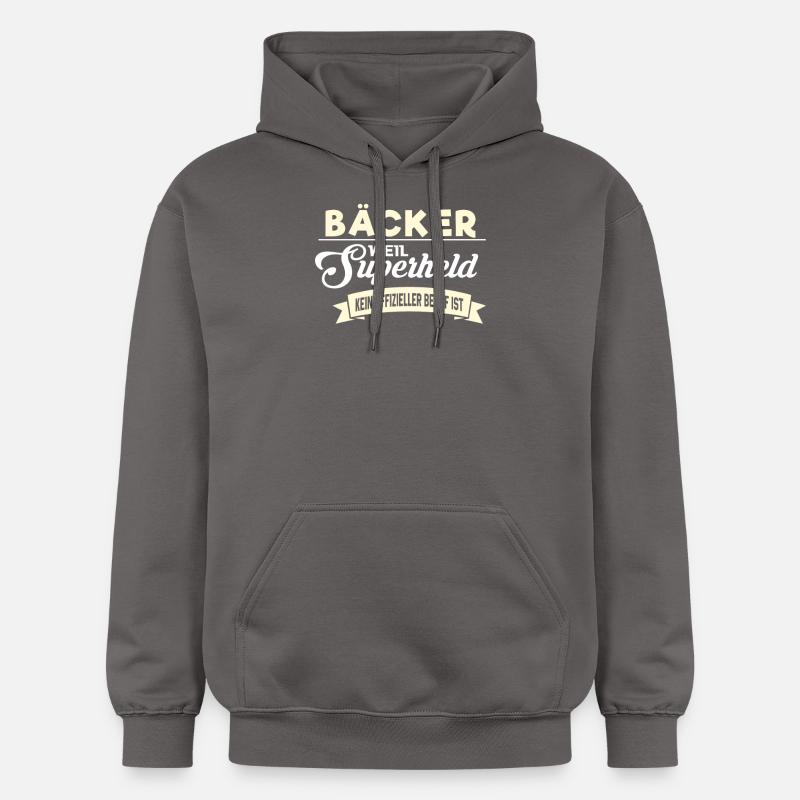 Superheld Beruf Bäcker - Gildan Unisex Softstyle® Midweight Hoodie - Dunkelgrau