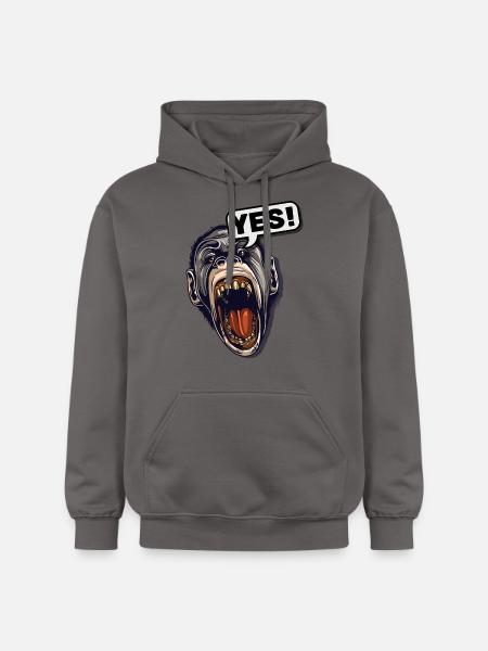 YES! Primate Monkey Chimpanzee - Gildan Unisex Softstyle® Midweight Hoodie - dark grey