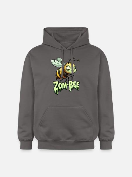 Zom-Bee - Bee som zombie - Gildan Softstyle® Midweight unisex-hoodie - mørkegrå