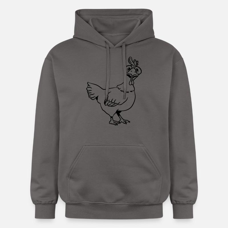 Poulet drôle stupide - Sweat à capuche Softstyle® Gildan Unisexe - gris foncé