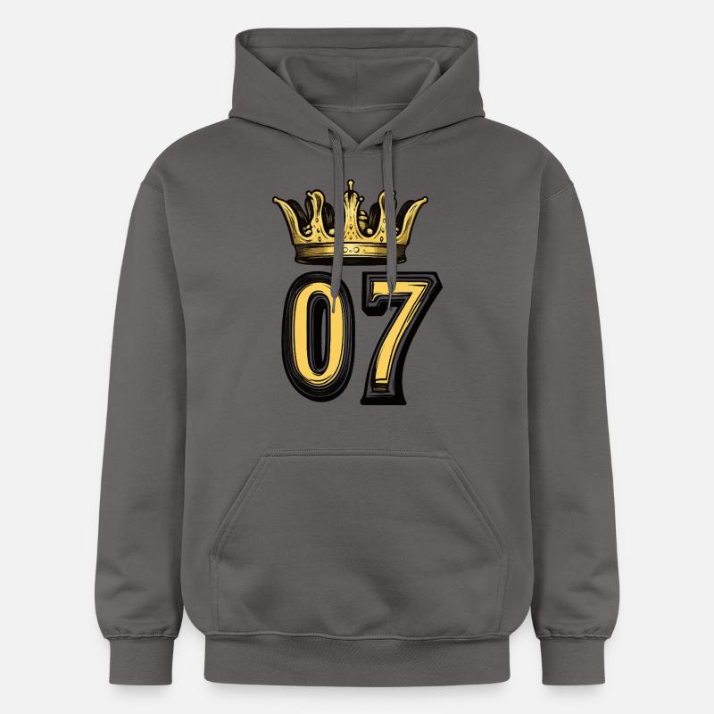 Couronne à 7 chiffres - Sweat à capuche Softstyle® Gildan Unisexe - gris foncé