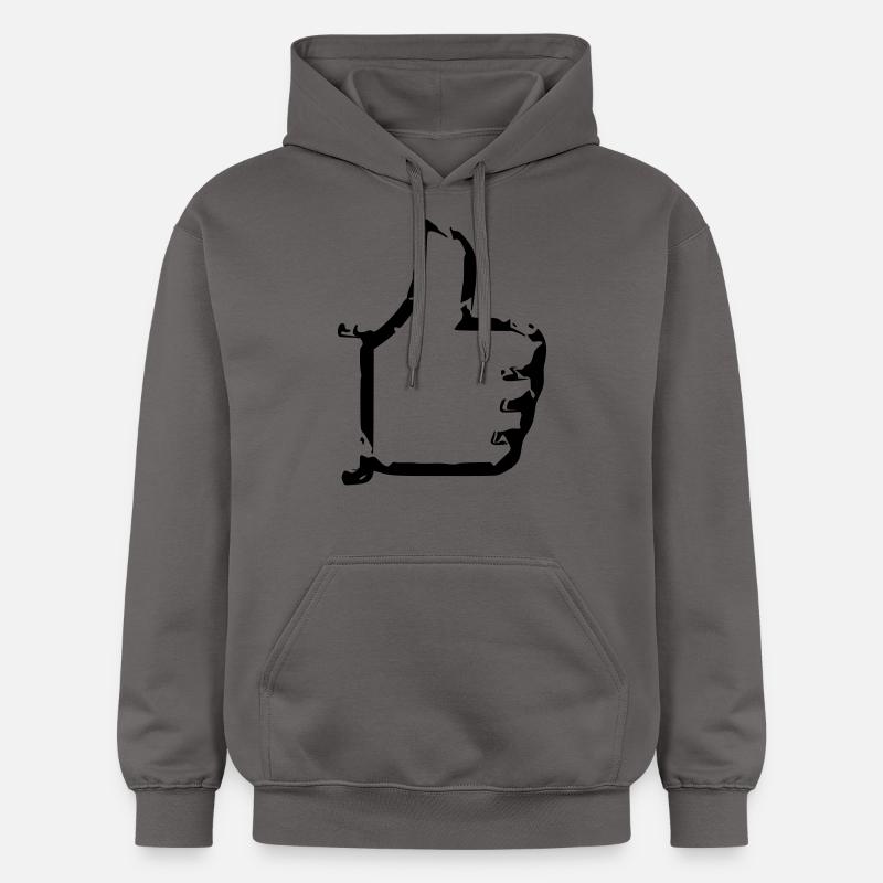 Comme - thumbs up - bande dessinée - Sweat à capuche Softstyle® Gildan Unisexe - gris foncé