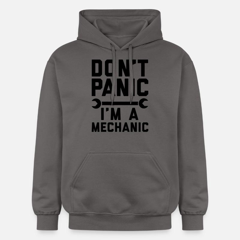 Don't panic i'm a mechanic - Sweat à capuche Softstyle® Gildan Unisexe - gris foncé