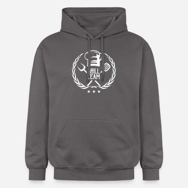 Équipe Grill - Sweat à capuche Softstyle® Gildan Unisexe - gris foncé