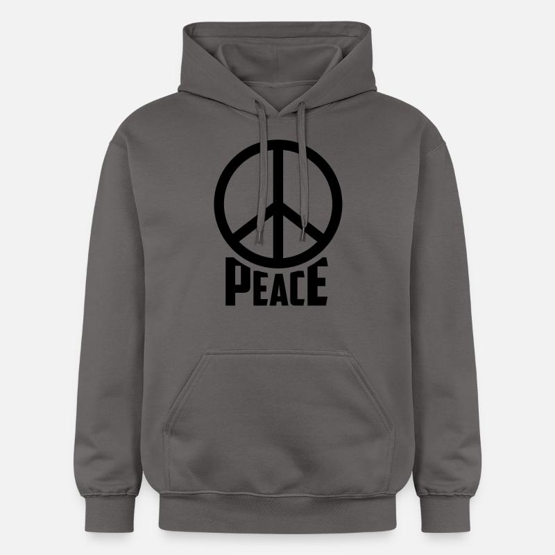 paix hippie de paix - Sweat à capuche Softstyle® Gildan Unisexe - gris foncé
