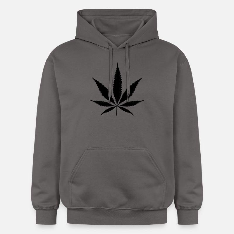 feuille de cannabis rasta - Sweat à capuche Softstyle® Gildan Unisexe - gris foncé