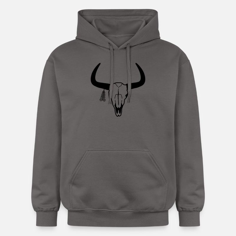 crâne d'animal - Sweat à capuche Softstyle® Gildan Unisexe - gris foncé