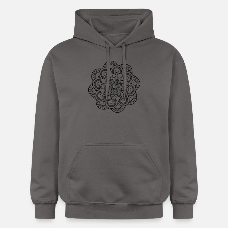 Vea-espèce Mandala Pattern: Fleur tentaculaire. - Sweat à capuche Softstyle® Gildan Unisexe - gris foncé
