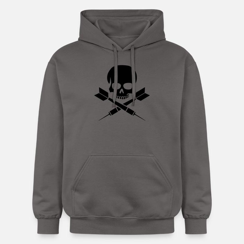 Darts Crâne - Sweat à capuche Softstyle® Gildan Unisexe - gris foncé