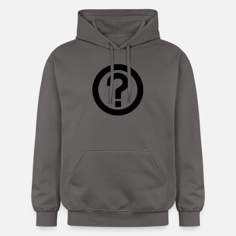 Point d'interrogation,Phrase interrogative - Sweat à capuche Softstyle® Gildan Unisexe - gris foncé