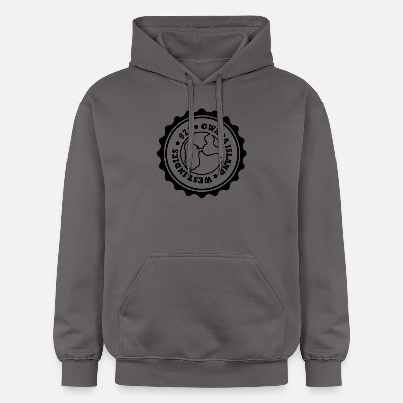 ecusson_gwada - Sweat à capuche Softstyle® Gildan Unisexe - gris foncé