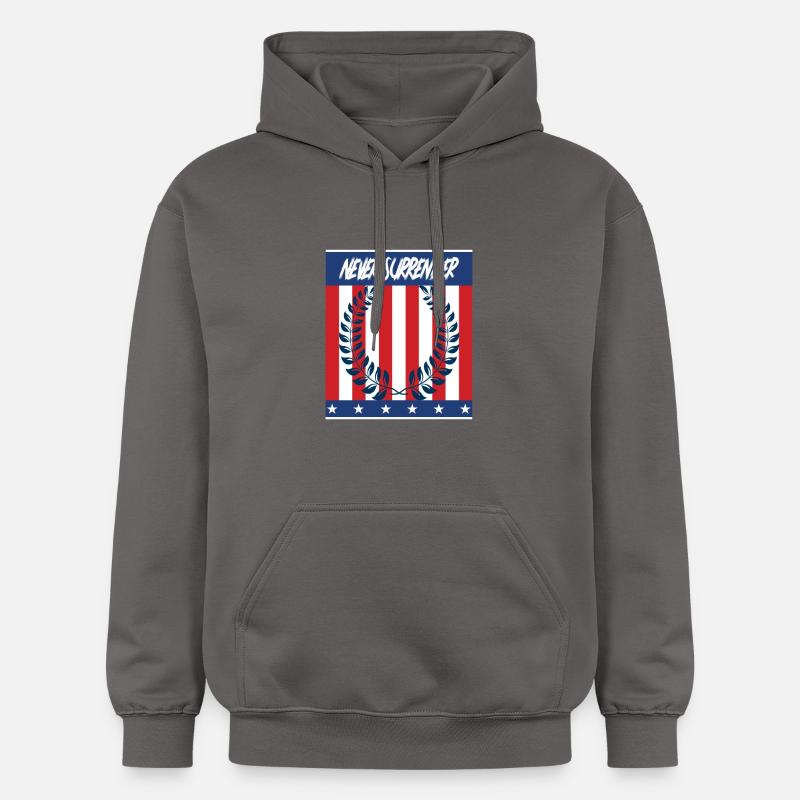 Ne vous rendez jamais - Sweat à capuche Softstyle® Gildan Unisexe - gris foncé