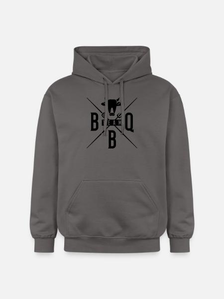 bbq team grill cow - Gildan Unisex Softstyle® Midweight Hoodie - Dunkelgrau
