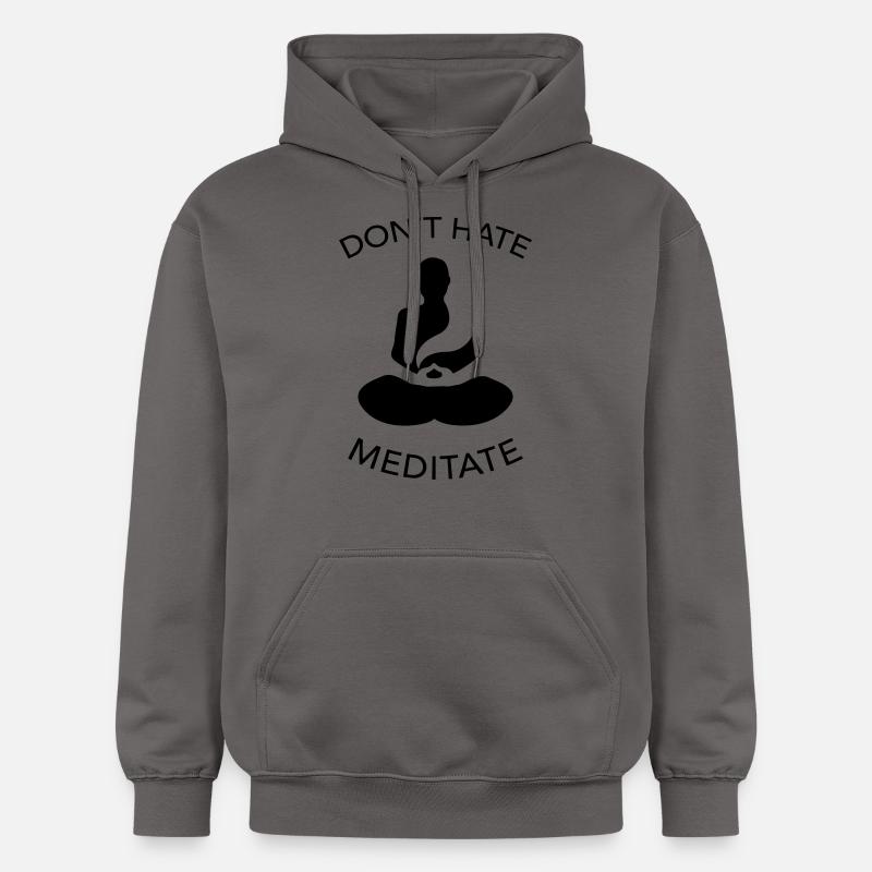 Don't Hate Meditate - Sweat à capuche Softstyle® Gildan Unisexe - gris foncé