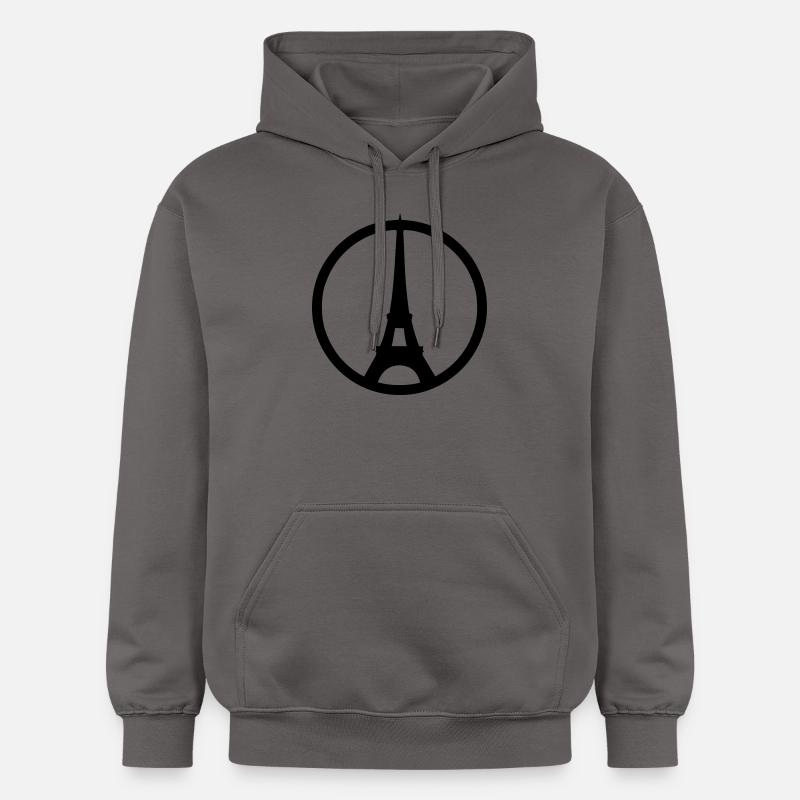 Paris - Sweat à capuche Softstyle® Gildan Unisexe - gris foncé