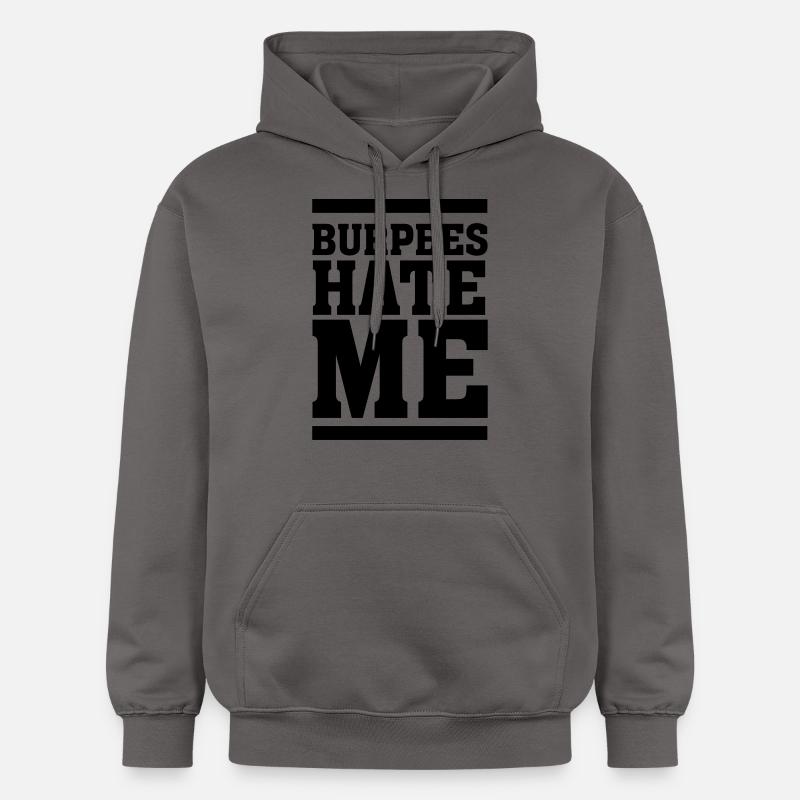 Burpees Hate Me - Sweat à capuche Softstyle® Gildan Unisexe - gris foncé